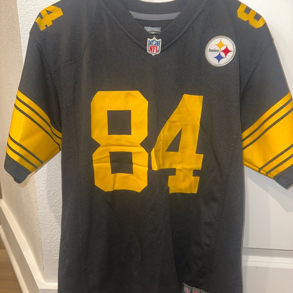 NFL Black Jersey with Logo Patches